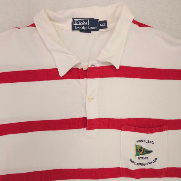Ralph Lauren Other - Polo By Ralph Lauren Casual Collared Short Sleeve Polo Shirt Mens 2XL White Red